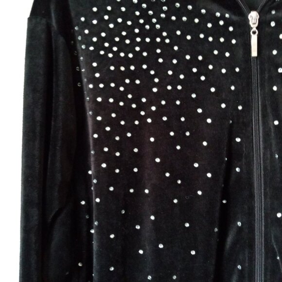 Vintage Anthony Richards Jogging Black Jacket with Sequins - Picture 3 of 6